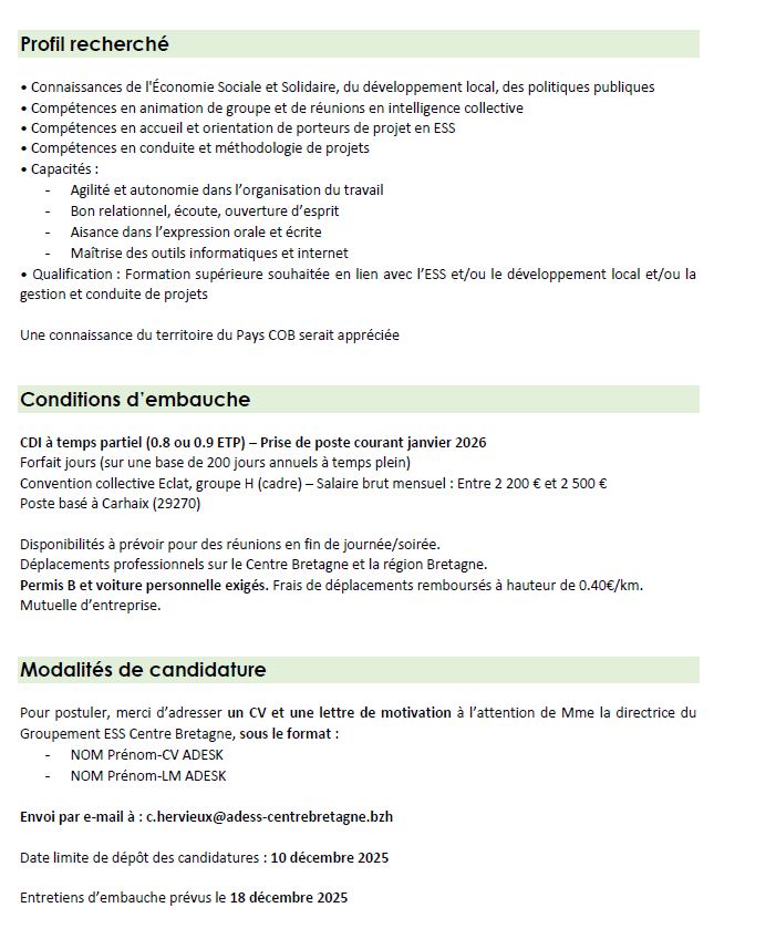 annonce pole adesk 2